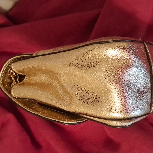 Michael Kors Collection Edition Gold Metallic Crossbody/ Shoulder Purse - Picture 7 of 16